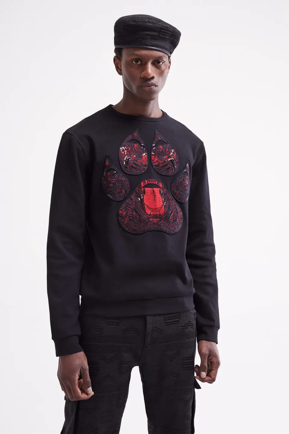 French Deal Scratch sweatshirt coton patte de lion