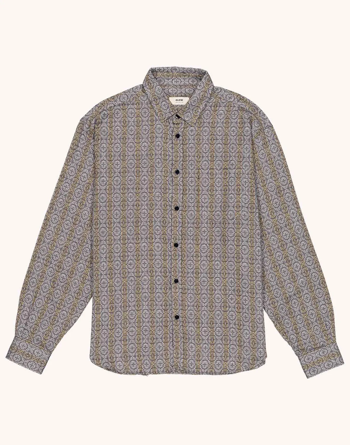 OLOW Nago Visakha chemise homme grise jacquard