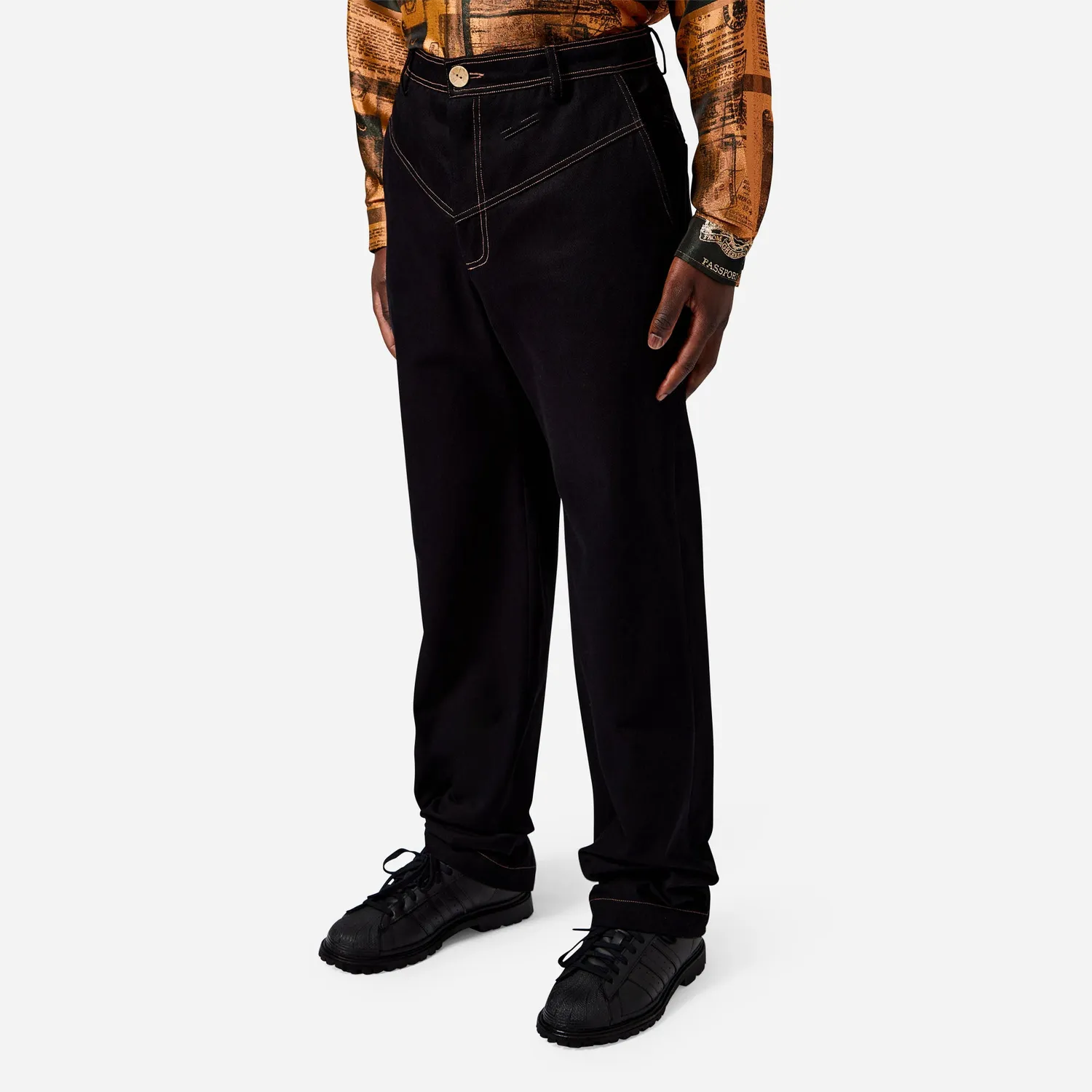 Labrum Nomoli Patch jean homme noir coupe droite