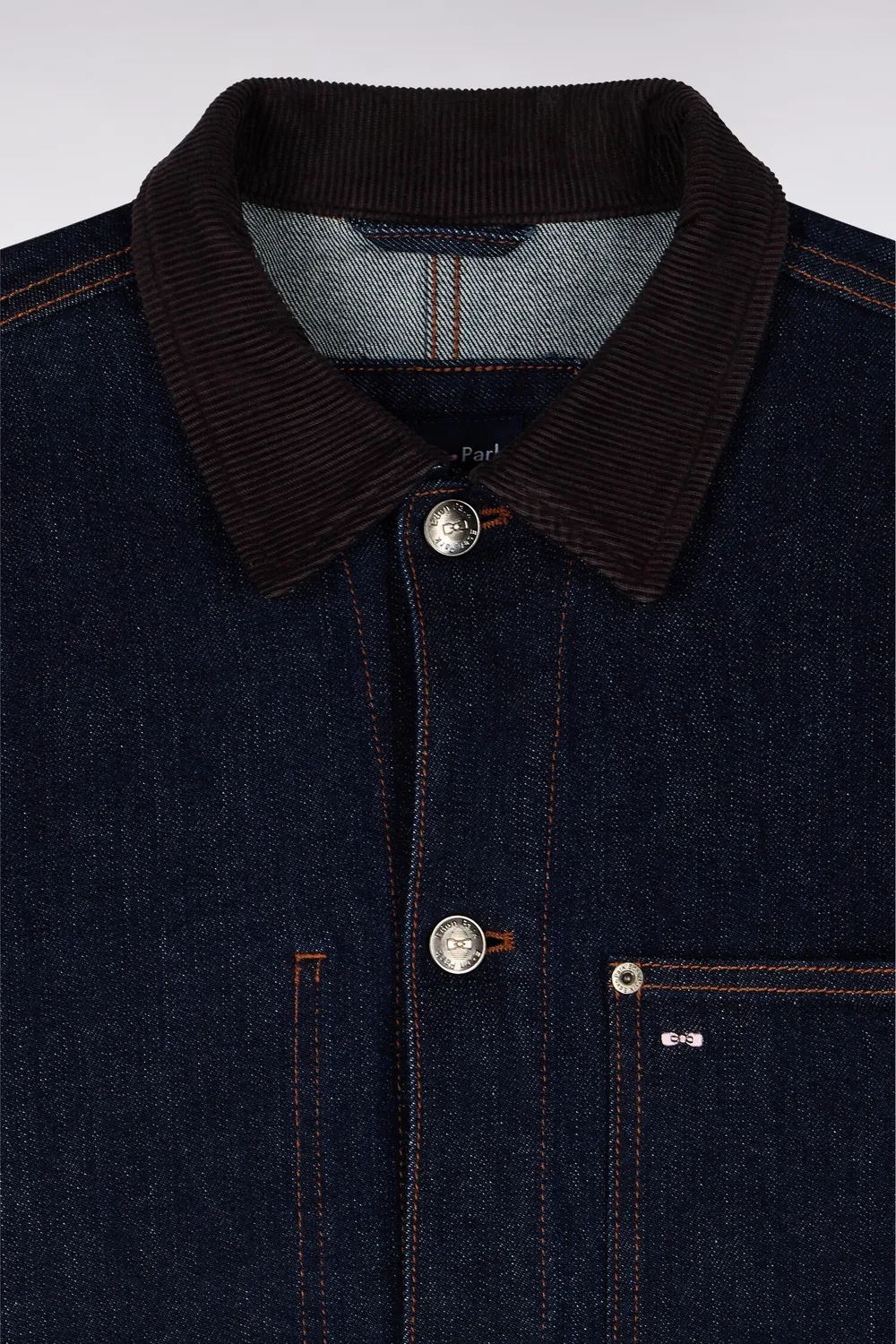 Eden Park College surchemise denim brut col velours