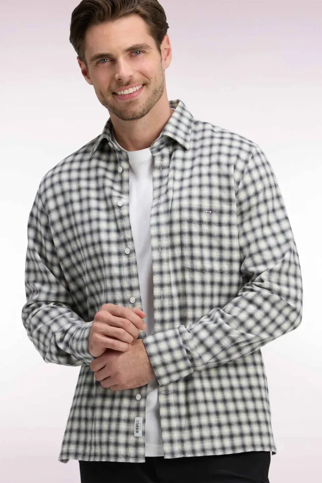 Eden Park H26CHECL0063 chemise homme écrue carreaux coton