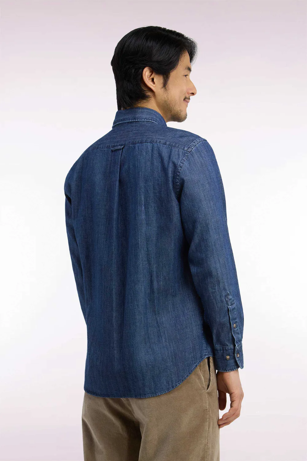 Eden Park chemise coton denim brut coupe droite homme