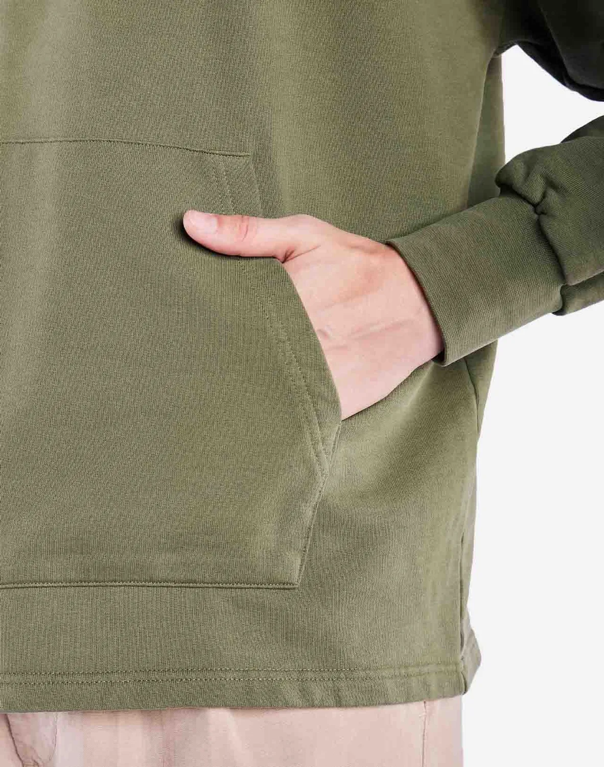 OLOW Manso sweat zippé vert olive coton bio