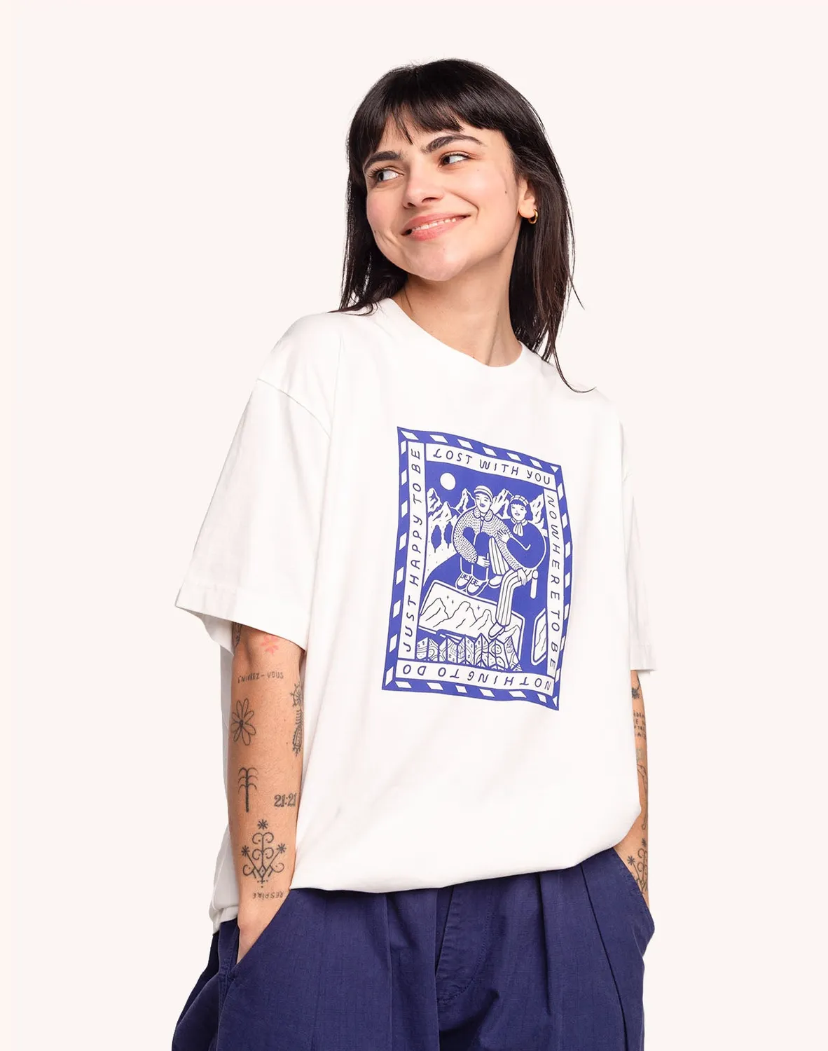 OLOW Lost With You t-shirt homme écru coton bio