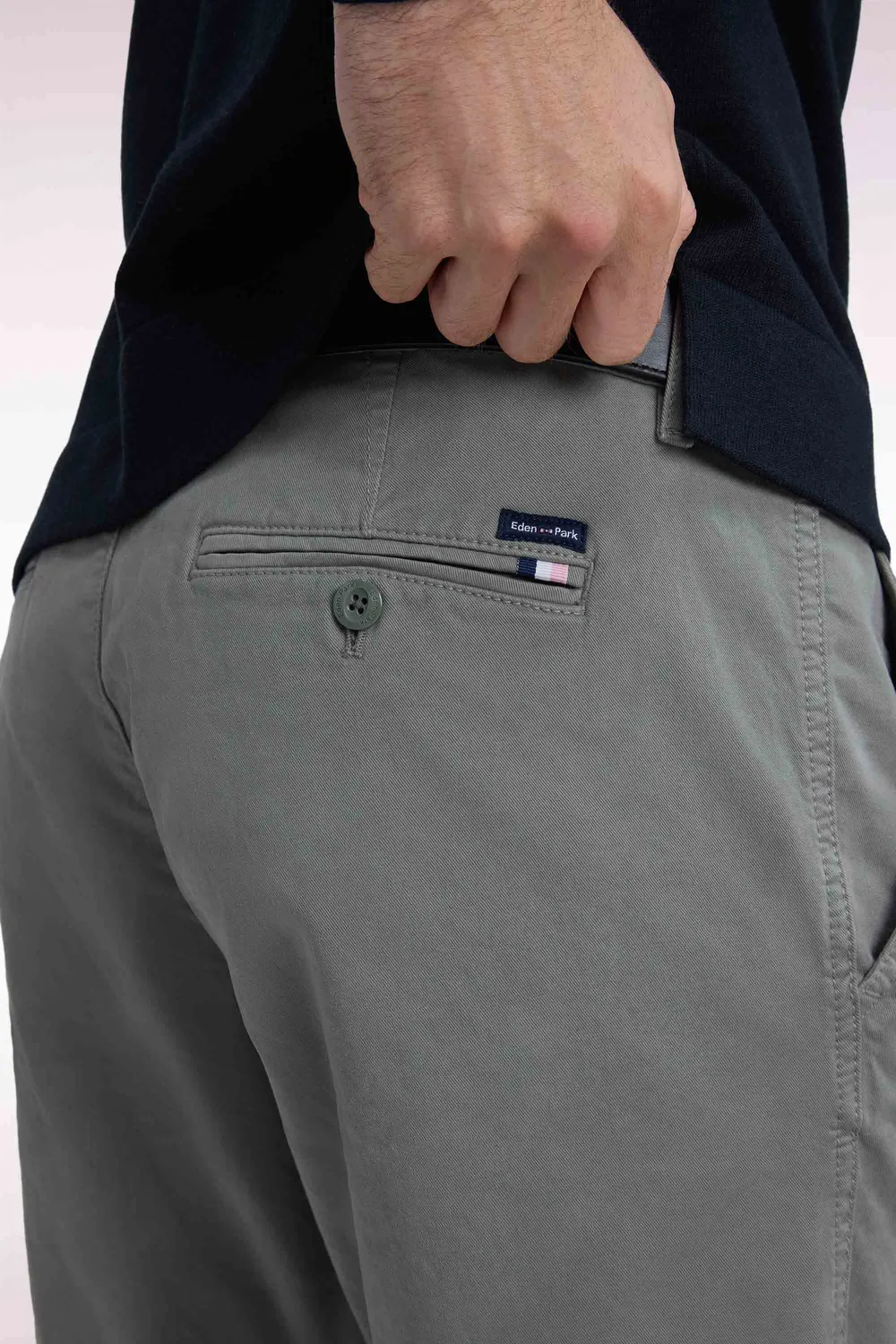 Eden Park Legend Rugby chino kaki clair gabardine stretch