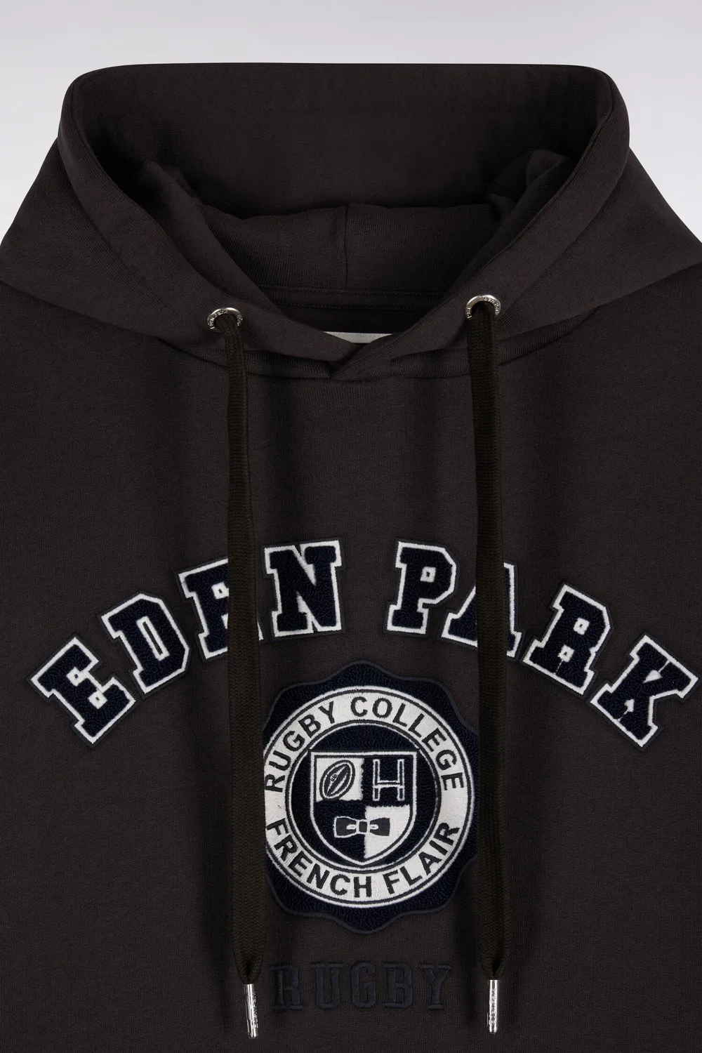 Eden Park College sweat capuche marron molleton