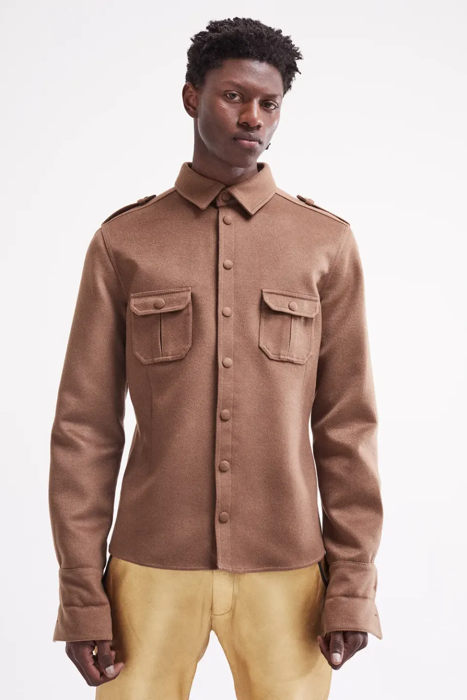 French Deal Écorce de Soie chemise cachemire