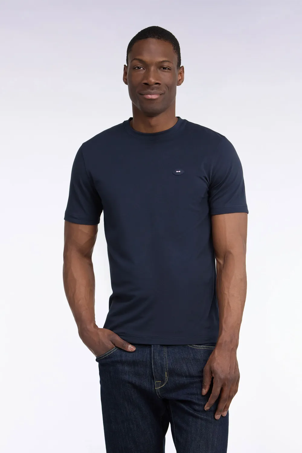 Eden Park Golf H26MAITC0030 t-shirt marine coupe droite