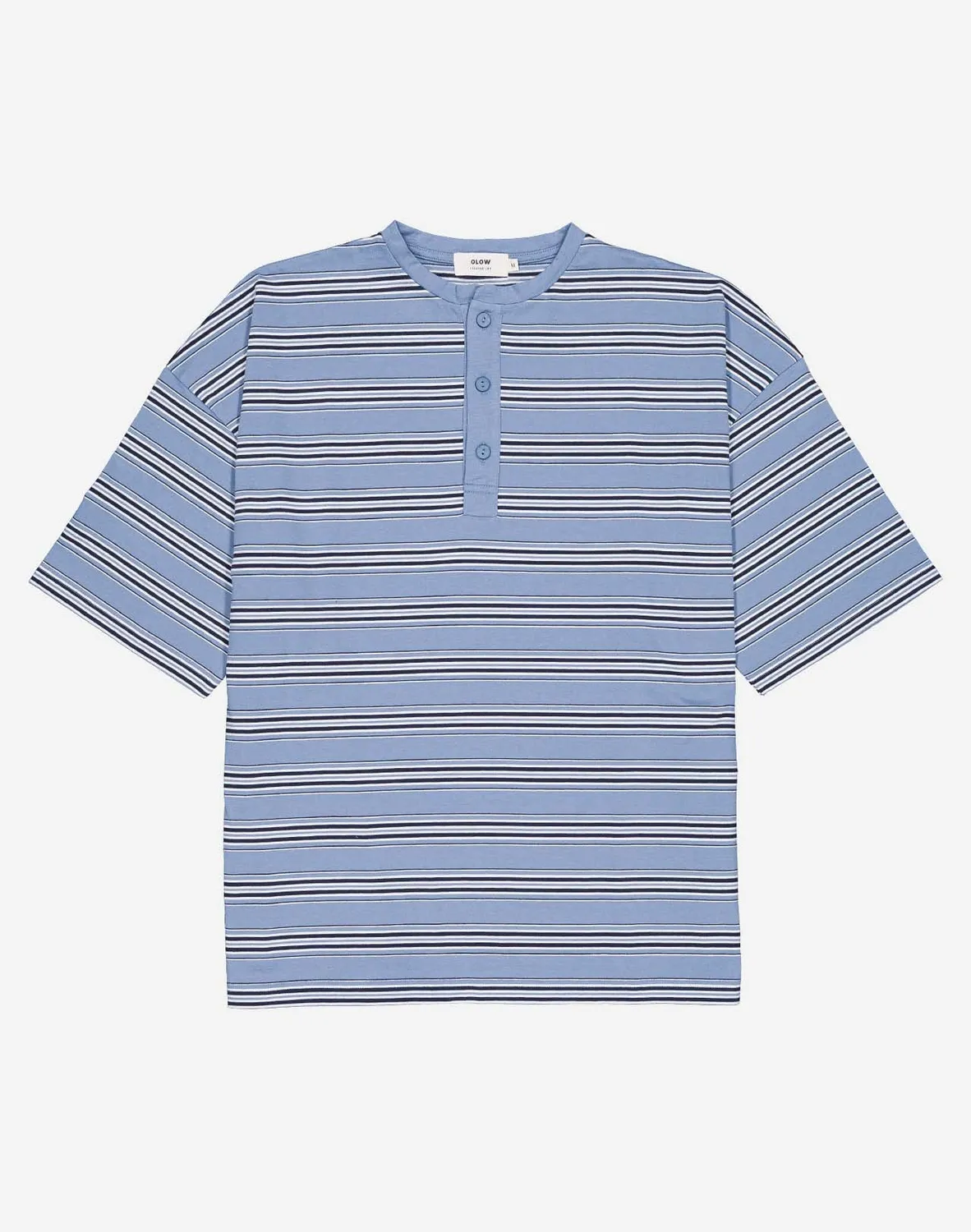 OLOW Omi T-shirt ample rayé bleu azur