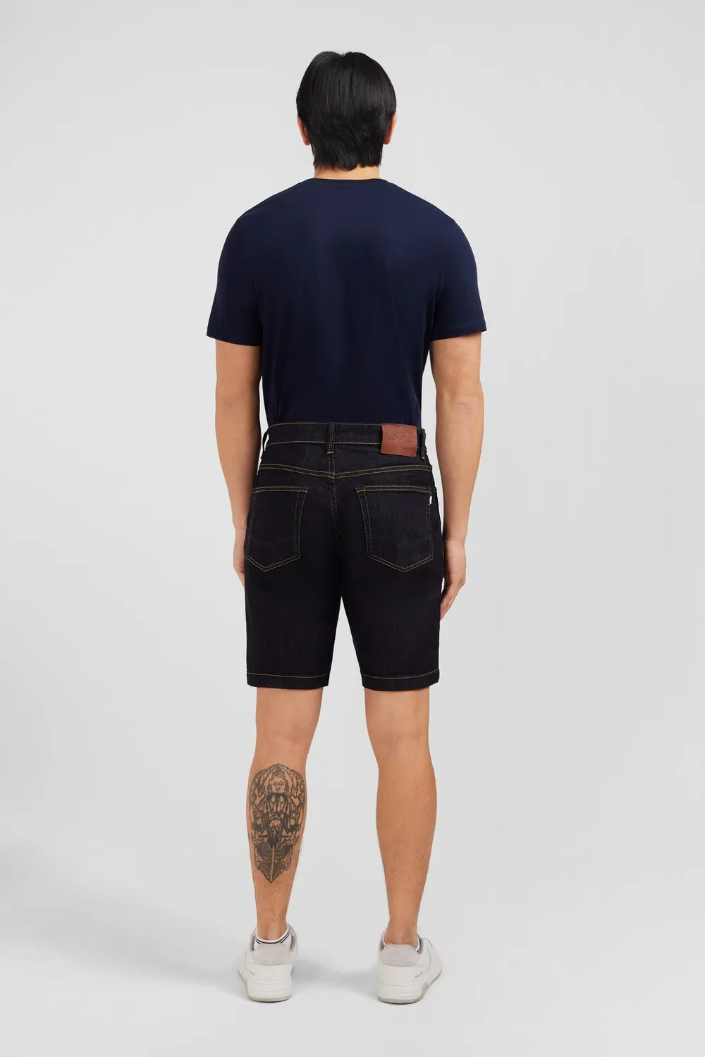 Eden Park bermuda jean brut bleu foncé coton