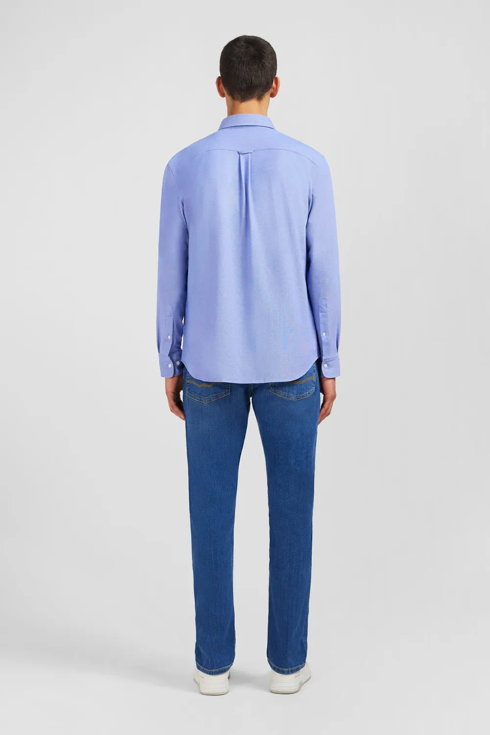 Eden Park chemise coton pinpoint bleu regular fit