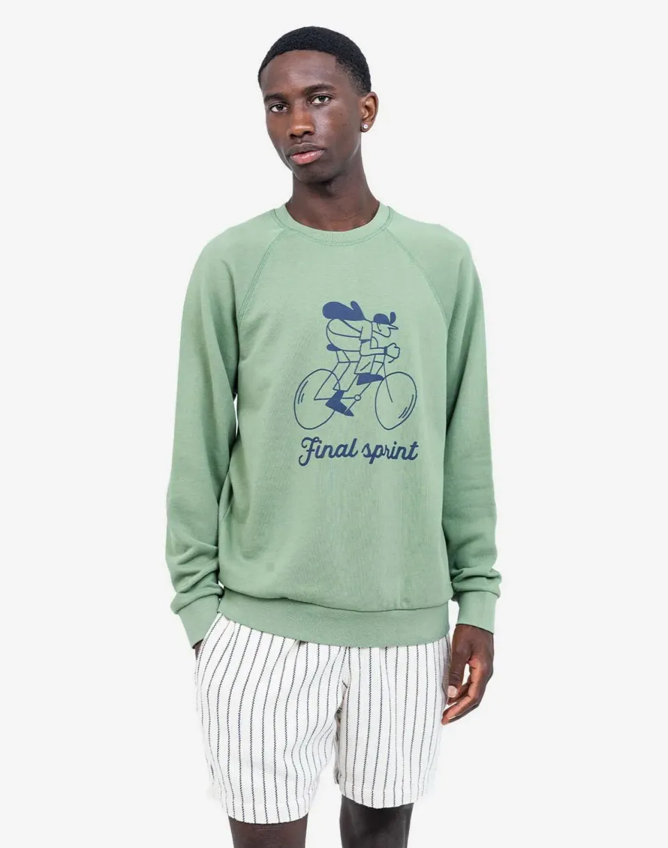OLOW Sprint sweat vert sauge coton bio 300g