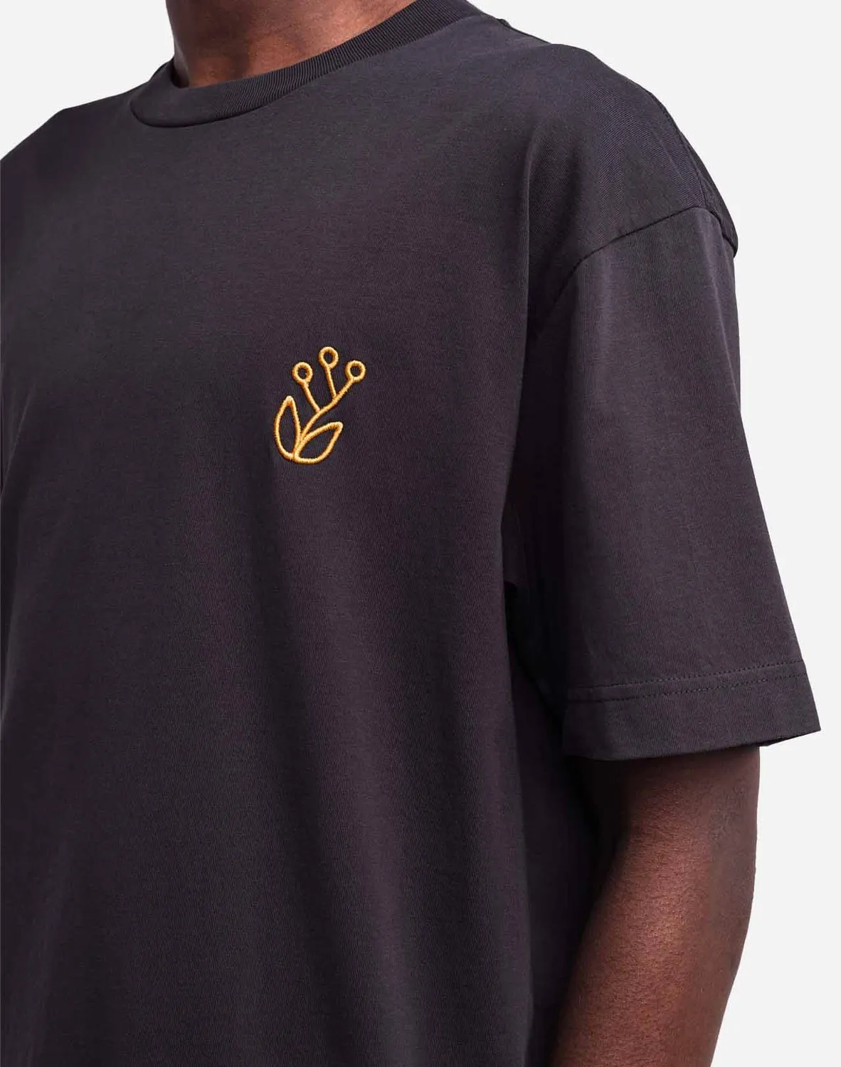 OLOW Campana t-shirt ample noir carbone brodé