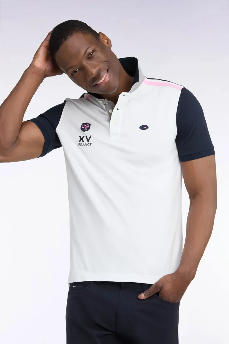 Eden Park XV de France H26MAIPC0040 Polo Blanc Coton