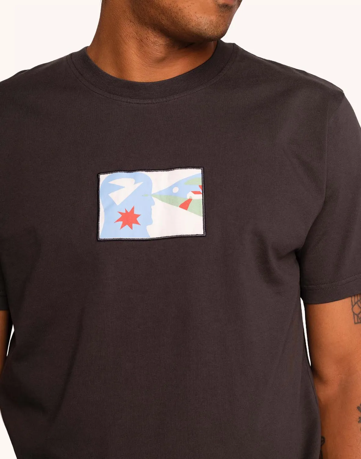 OLOW The Vision t-shirt noir carbone coton bio