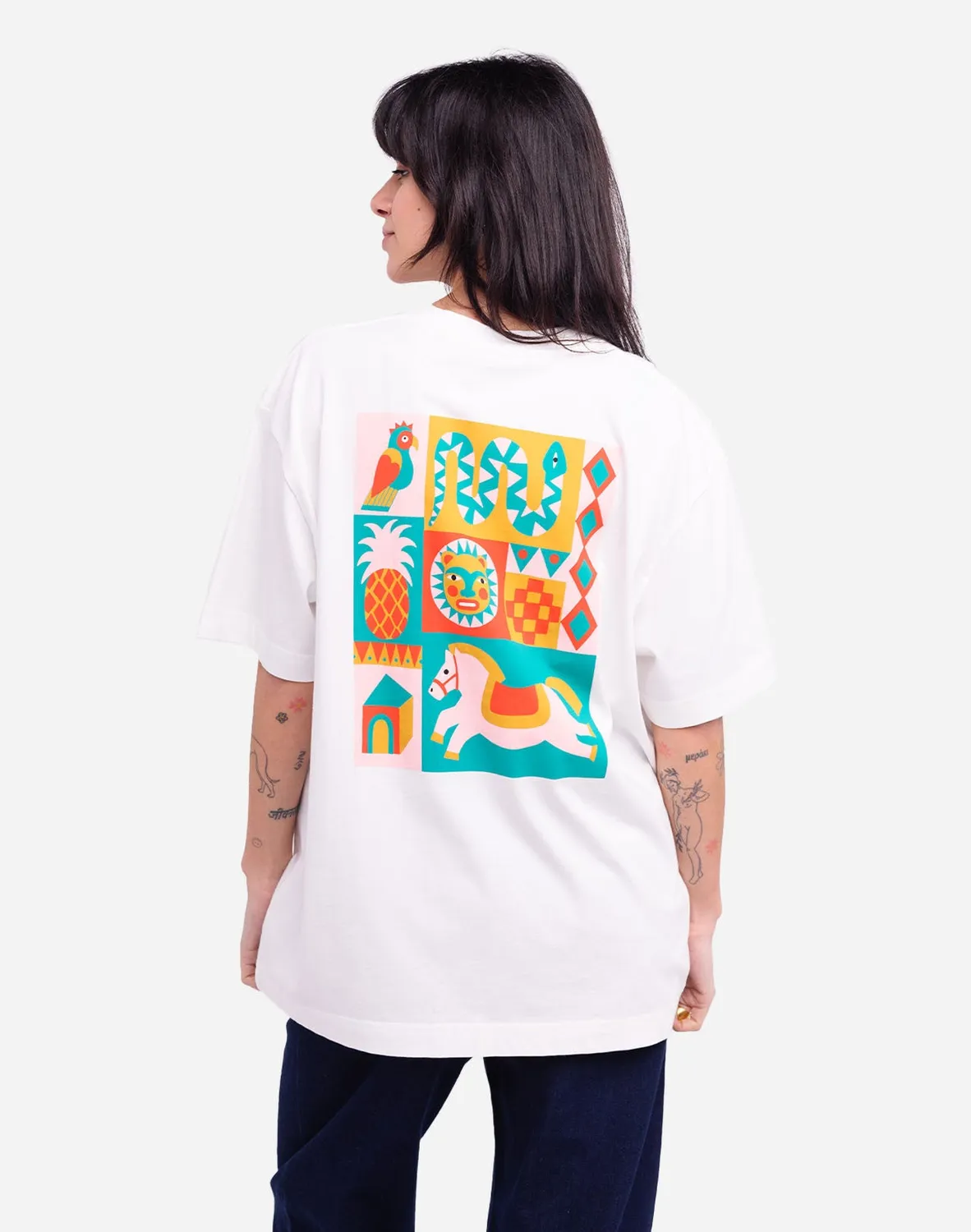 OLOW Quetzal T-shirt ample écru coton