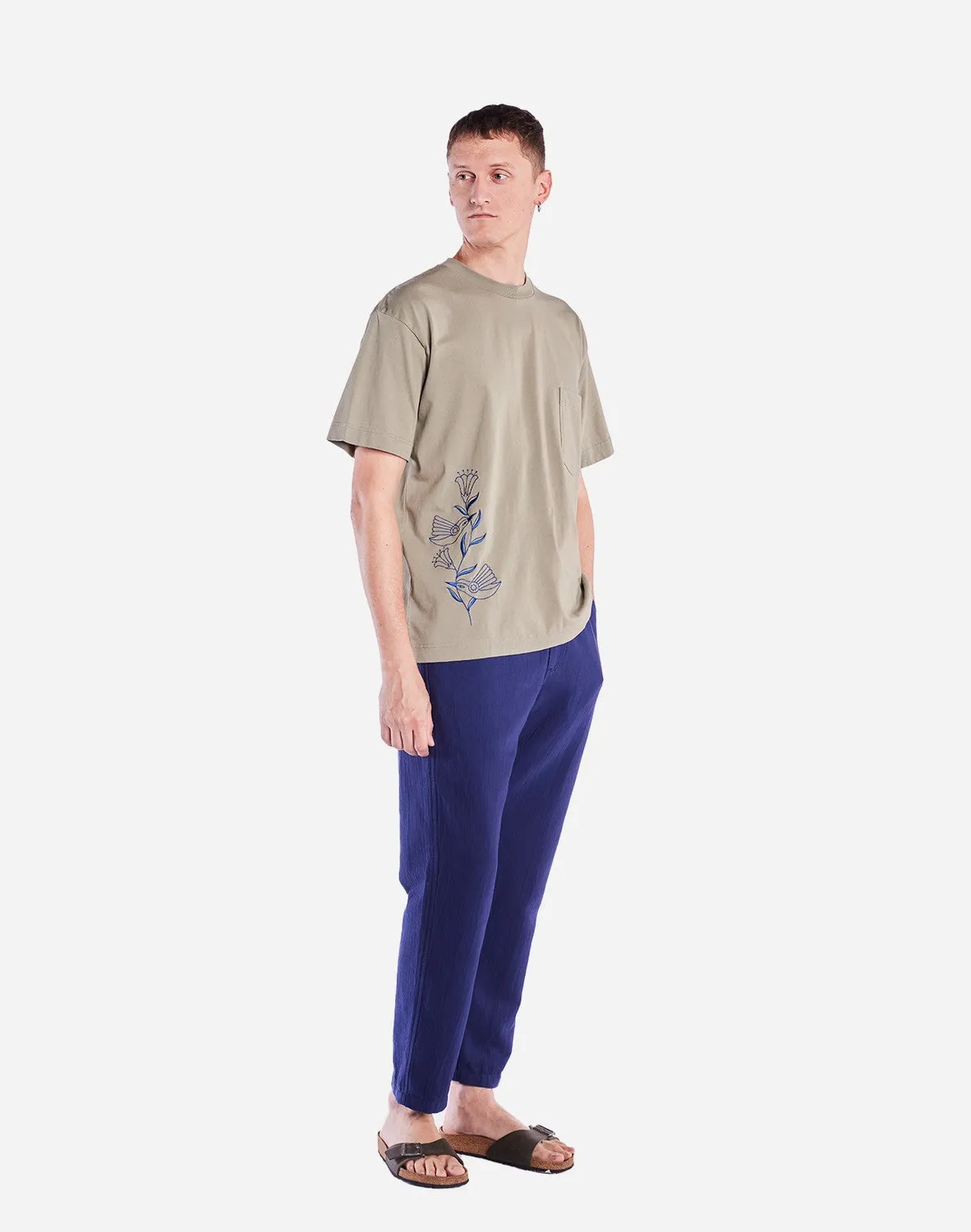 OLOW Hummingbirds t-shirt ample argile coton