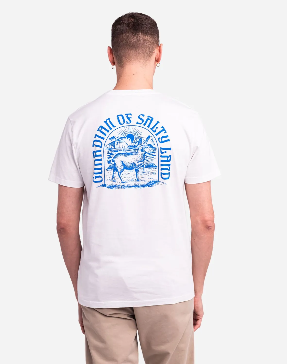 Olow Guardian t-shirt écru coton bio brodé