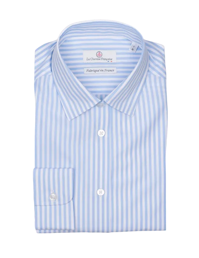 La Chemise Française Rayure Bleu Ciel chemisier rayures