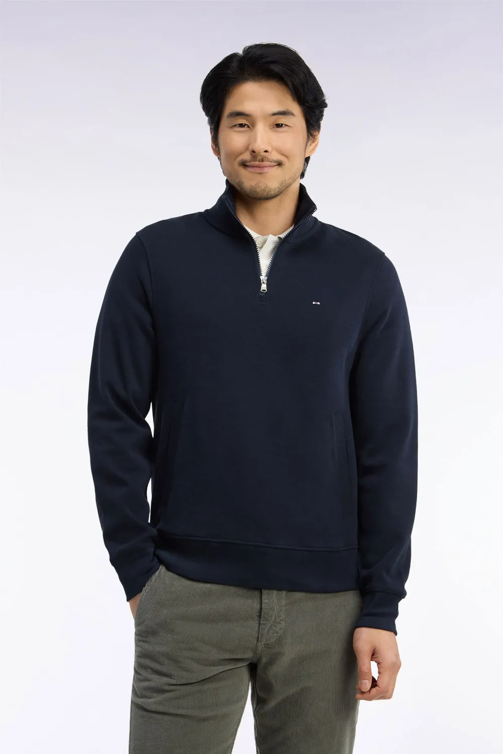 Eden Park H26MAISW0002 sweat marine col camionneur