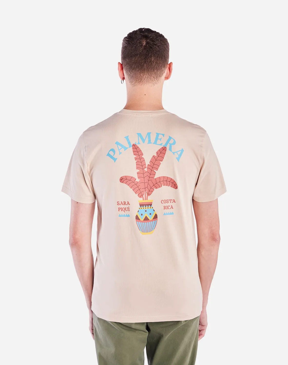 OLOW Sarapiqui t-shirt crème coton coupe droite