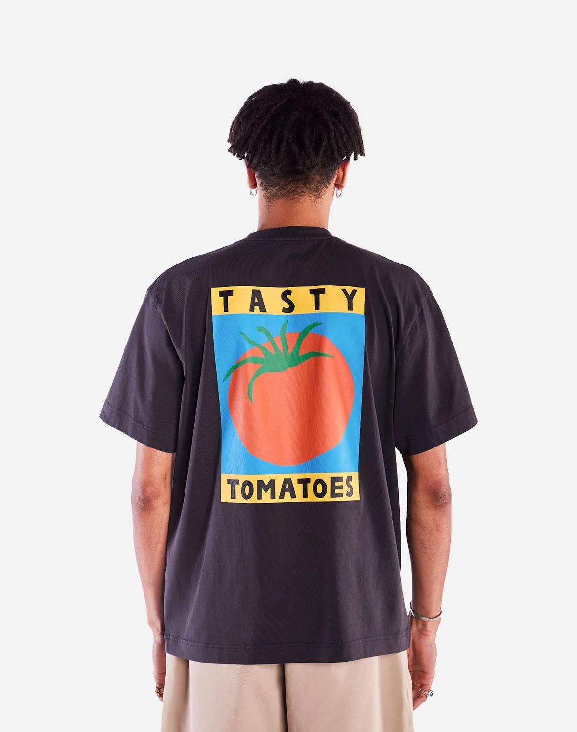 OLOW Tasty Tomatoes t-shirt ample noir carbone
