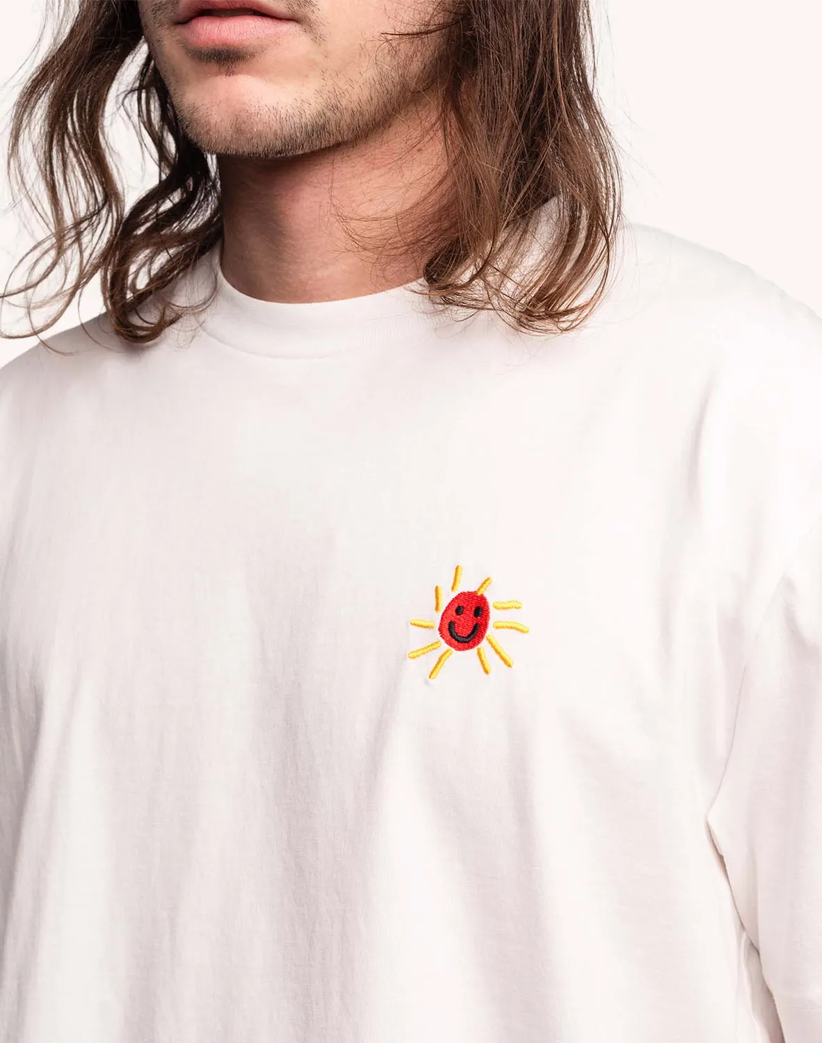 OLOW Happy Flower t-shirt écru coton bio