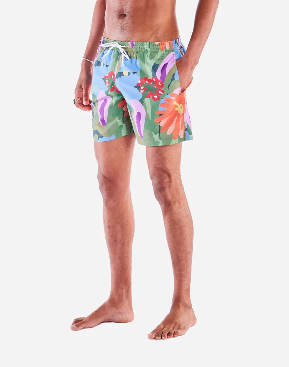 OLOW Wildflowers short de bain multicolore recyclé