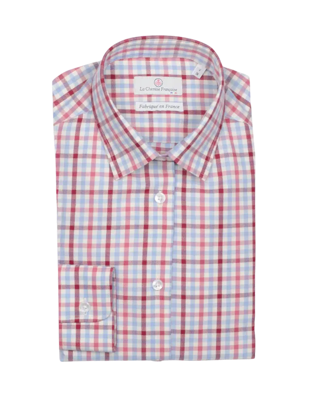 La Chemise Française Carreaux Rose chemisier femme flanelle