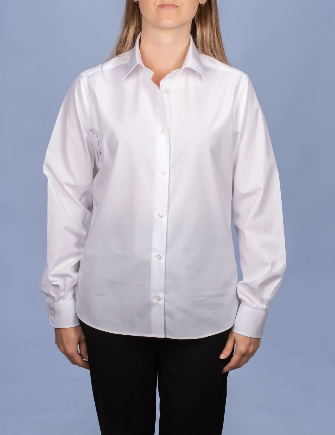 La Chemise Française Satin Blanc chemisier satin coton