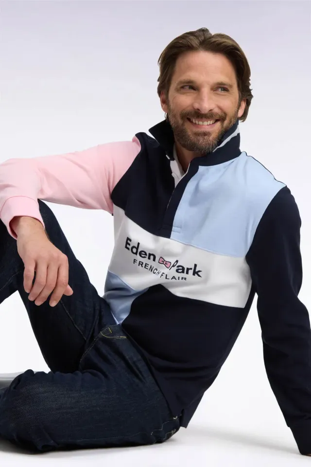 Eden Park Show Bizz maillot rugby homme marine manches longues