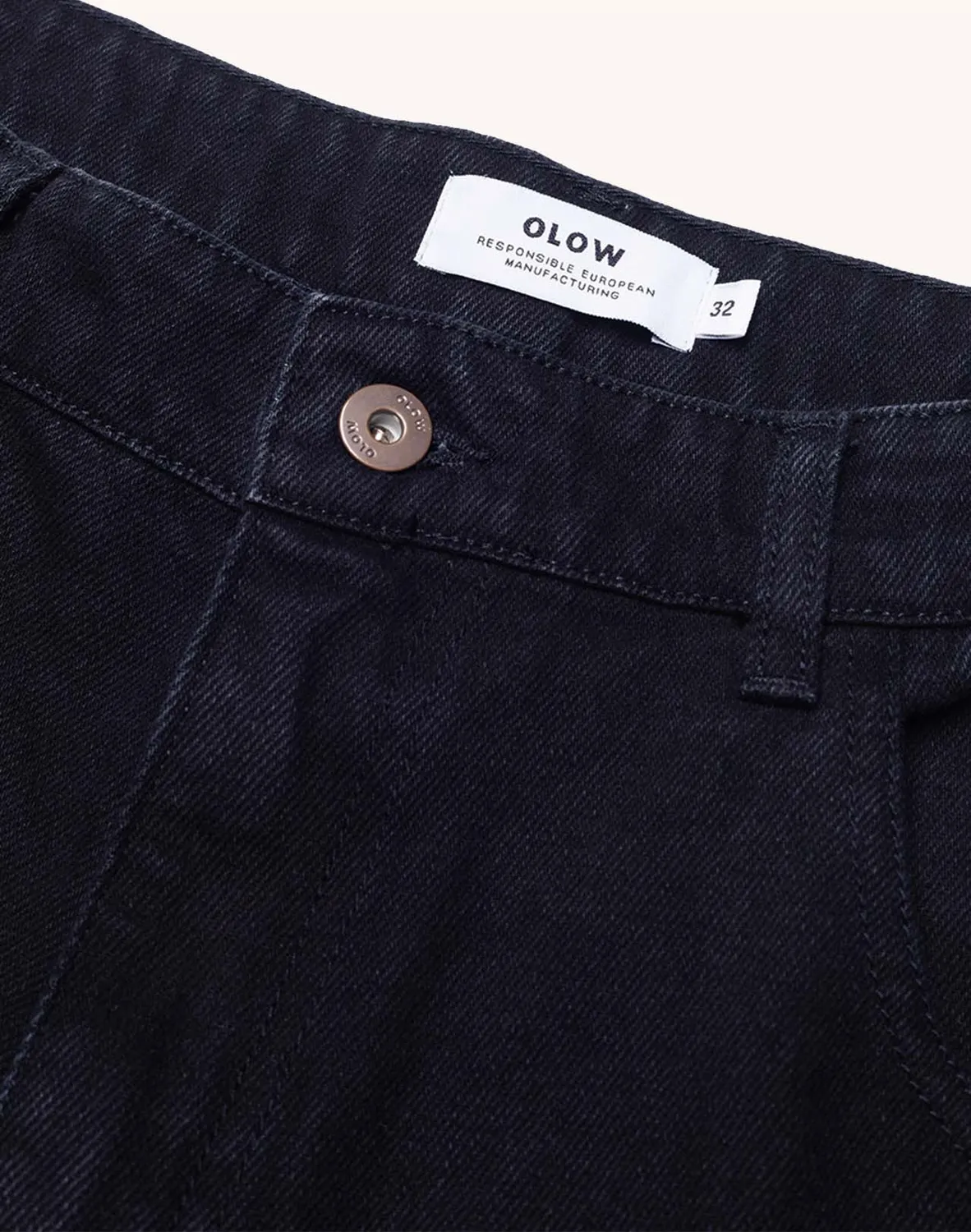 Olow Costa pantalon denim noir coton bio