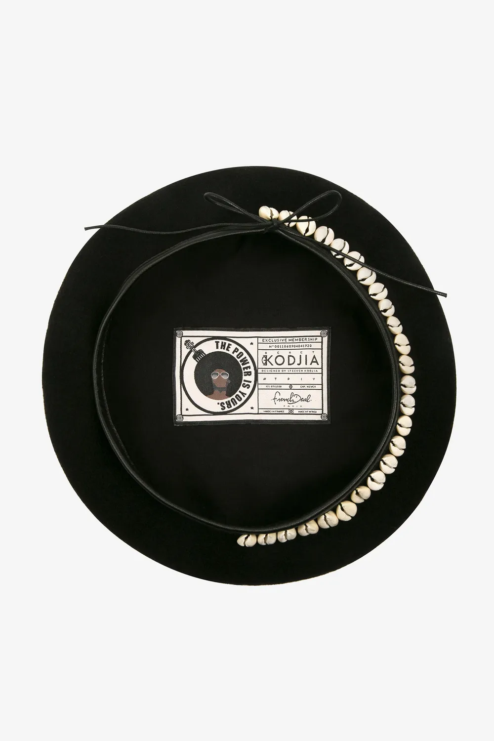 French Deal Kodjia béret laine cauris oversize