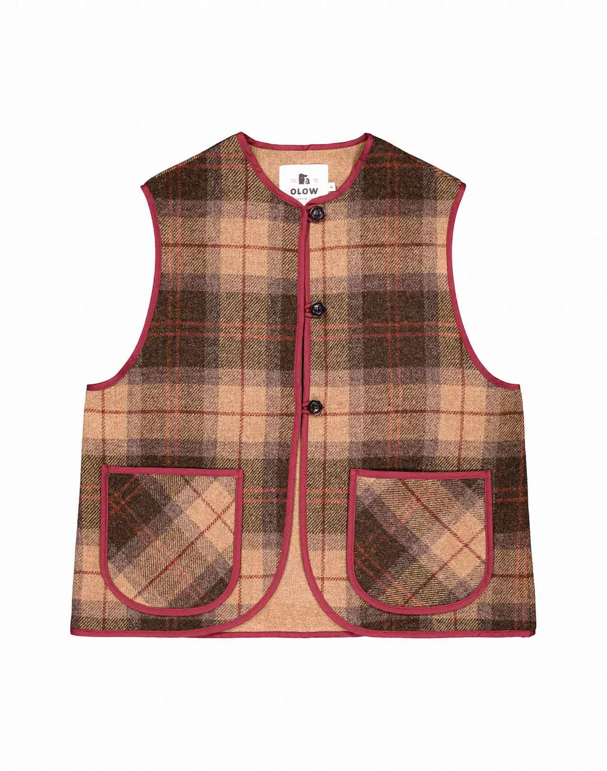 OLOW Shepherd veste sans manches laine tartan