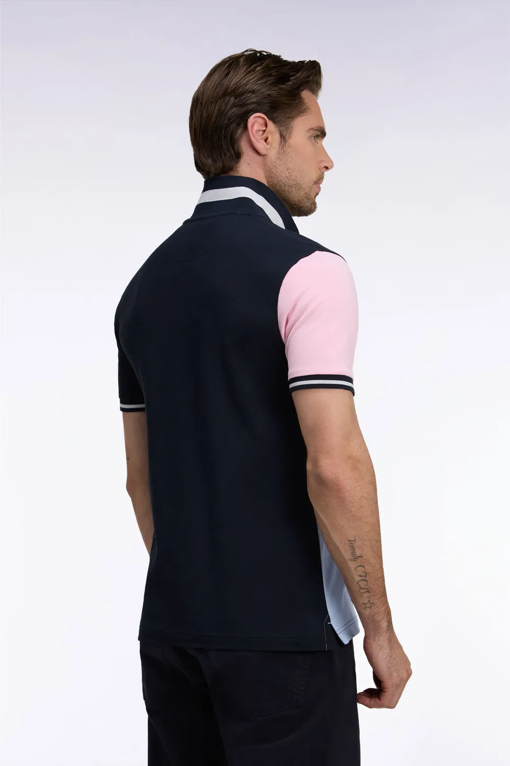 Eden Park Show Bizz polo homme marine ciel coupe droite