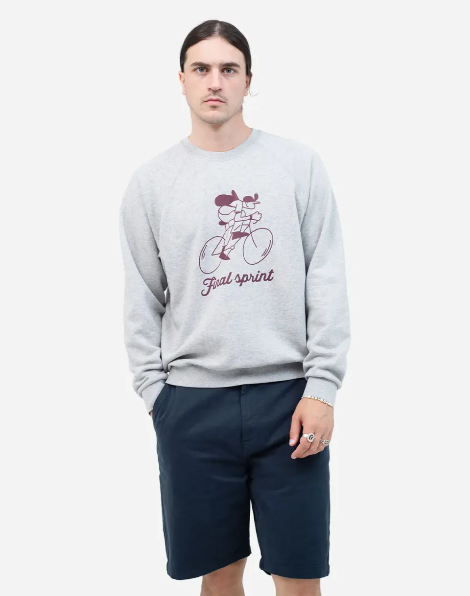 OLOW Sprint sweat gris moucheté coton bio