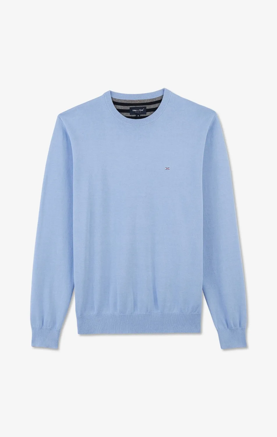Eden Park PPKNIPUE0021 pull coton col rond bleu