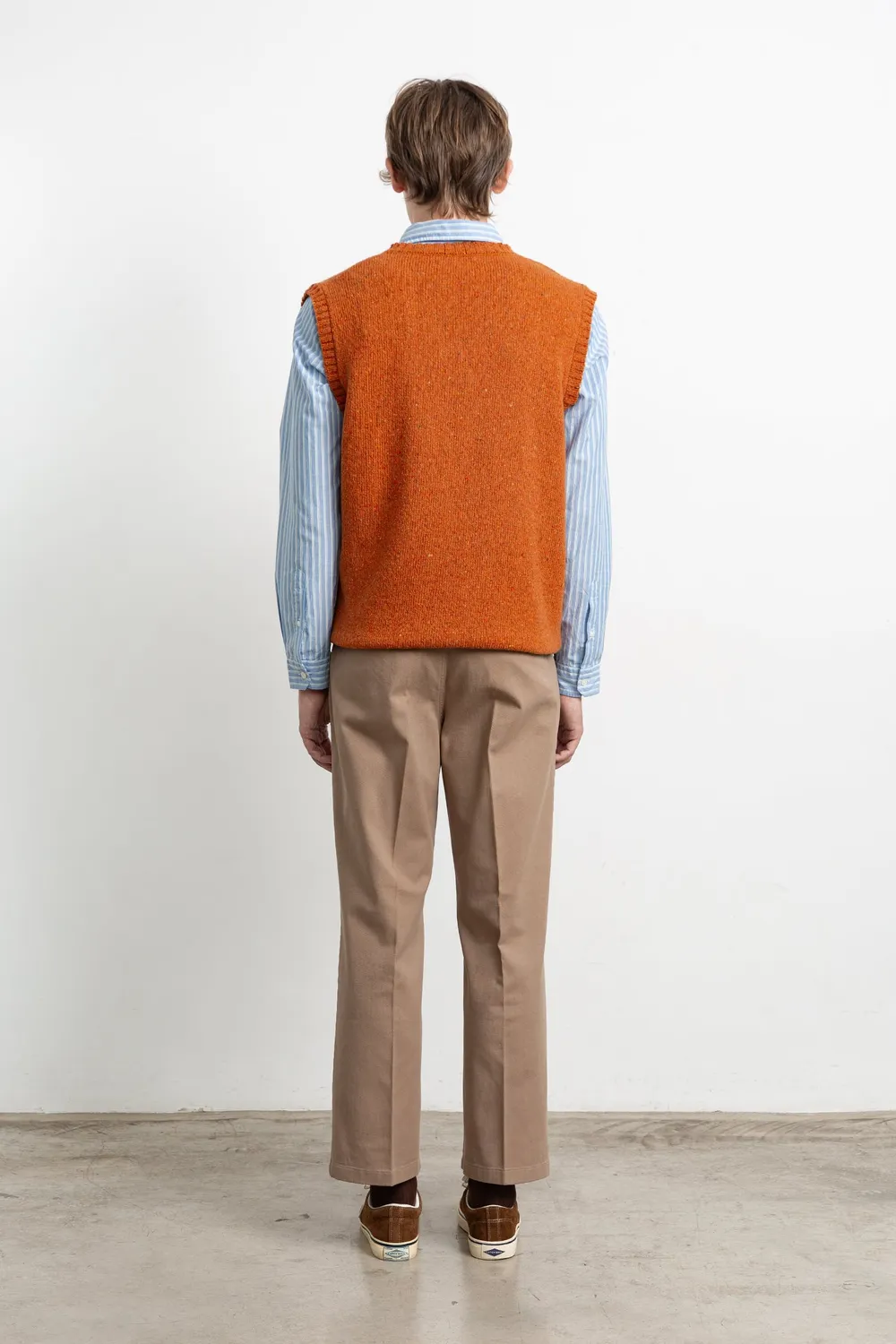 Edmmond Studios Paris Vest gilet orange tweed