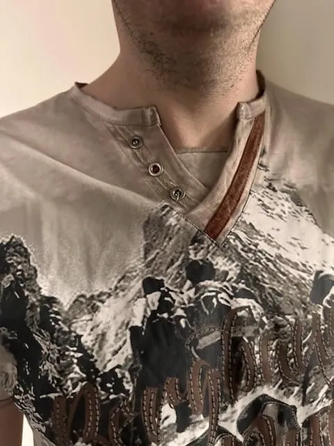 Subliminal Mode BX129 t-shirt homme taille S montagne délavé