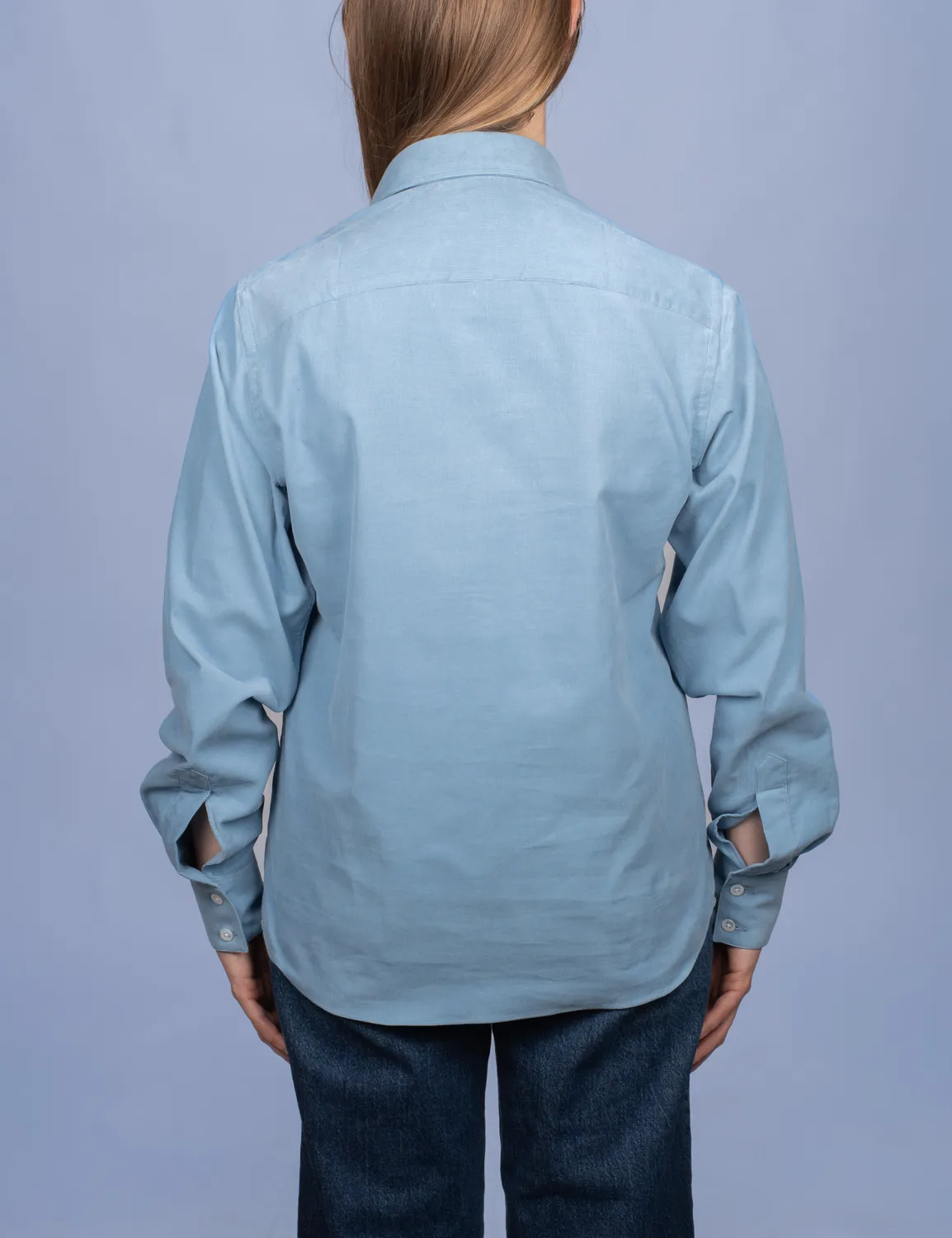 La Chemise Française Velours Bleu Argile chemisier femme coton