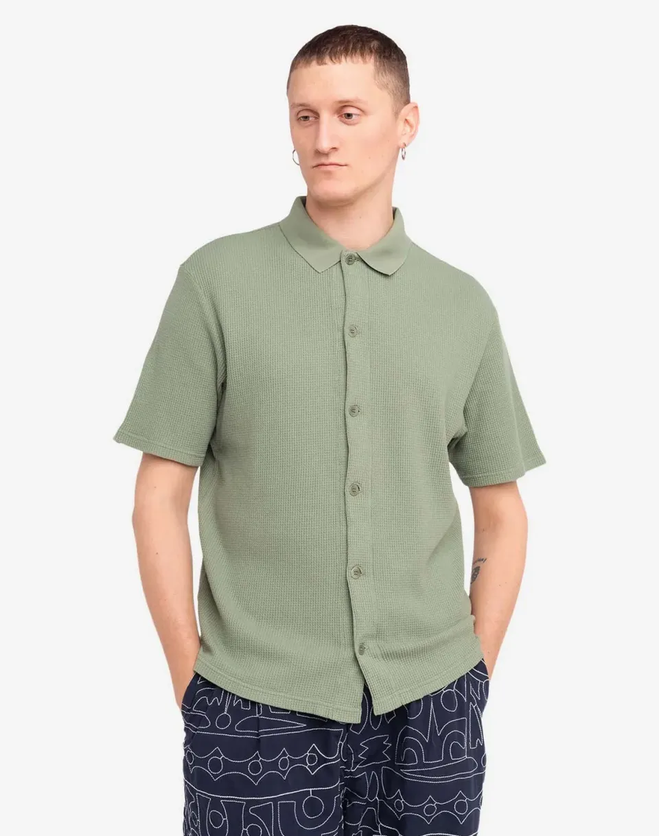 OLOW Cheech polo vert sauge coton bio