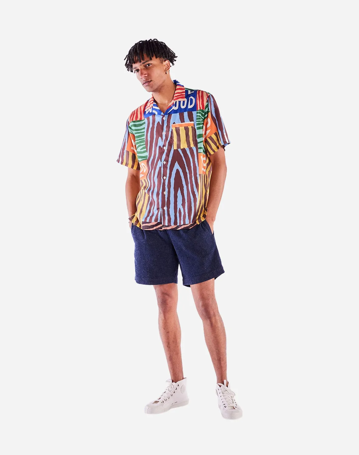 Olow Aloha Firewood chemisette multicolore tencel