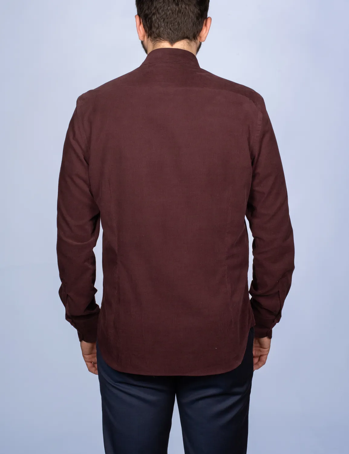 La Chemise Française Velours Milleraies chemise homme prune