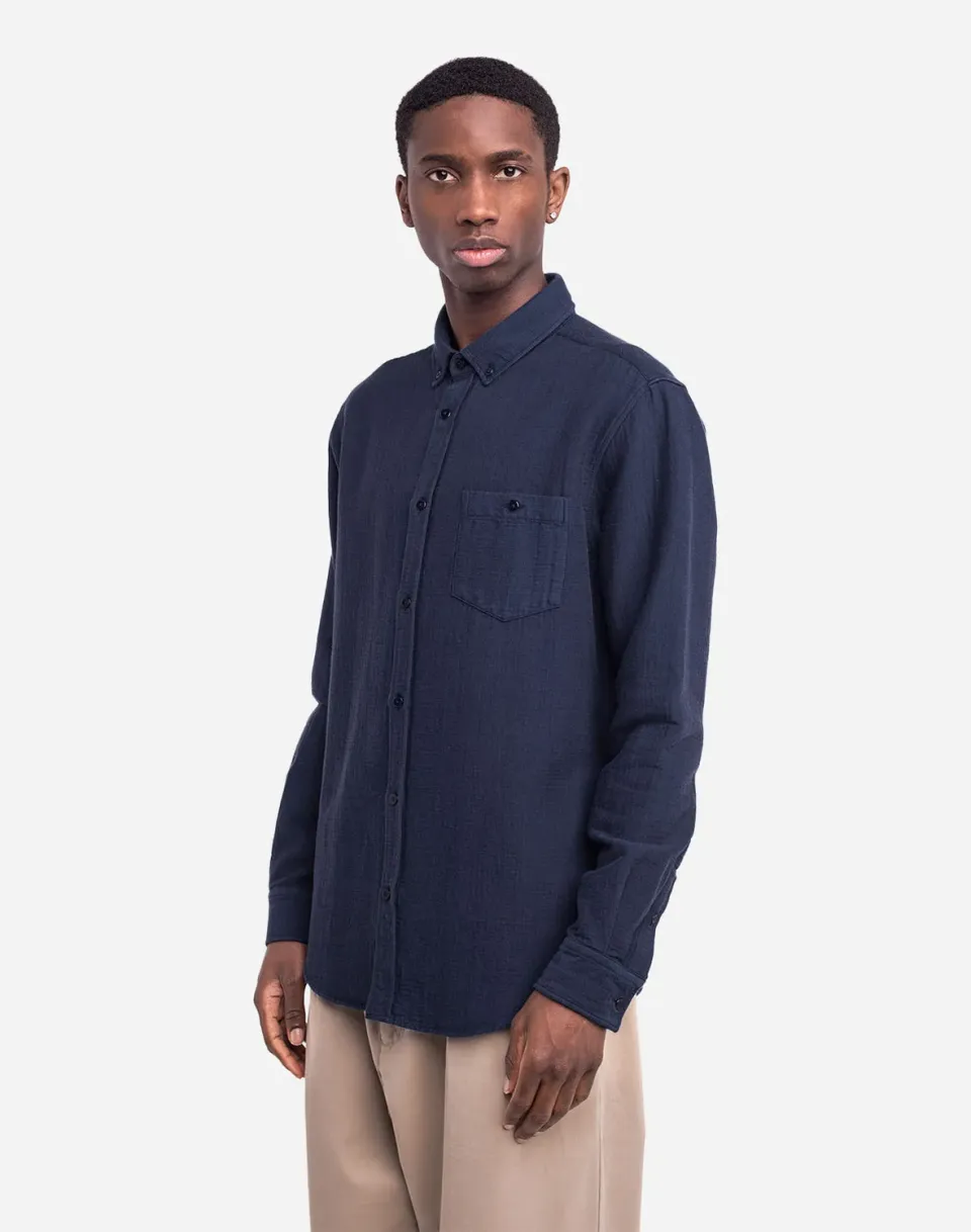 OLOW Classico chemise marine coupe droite