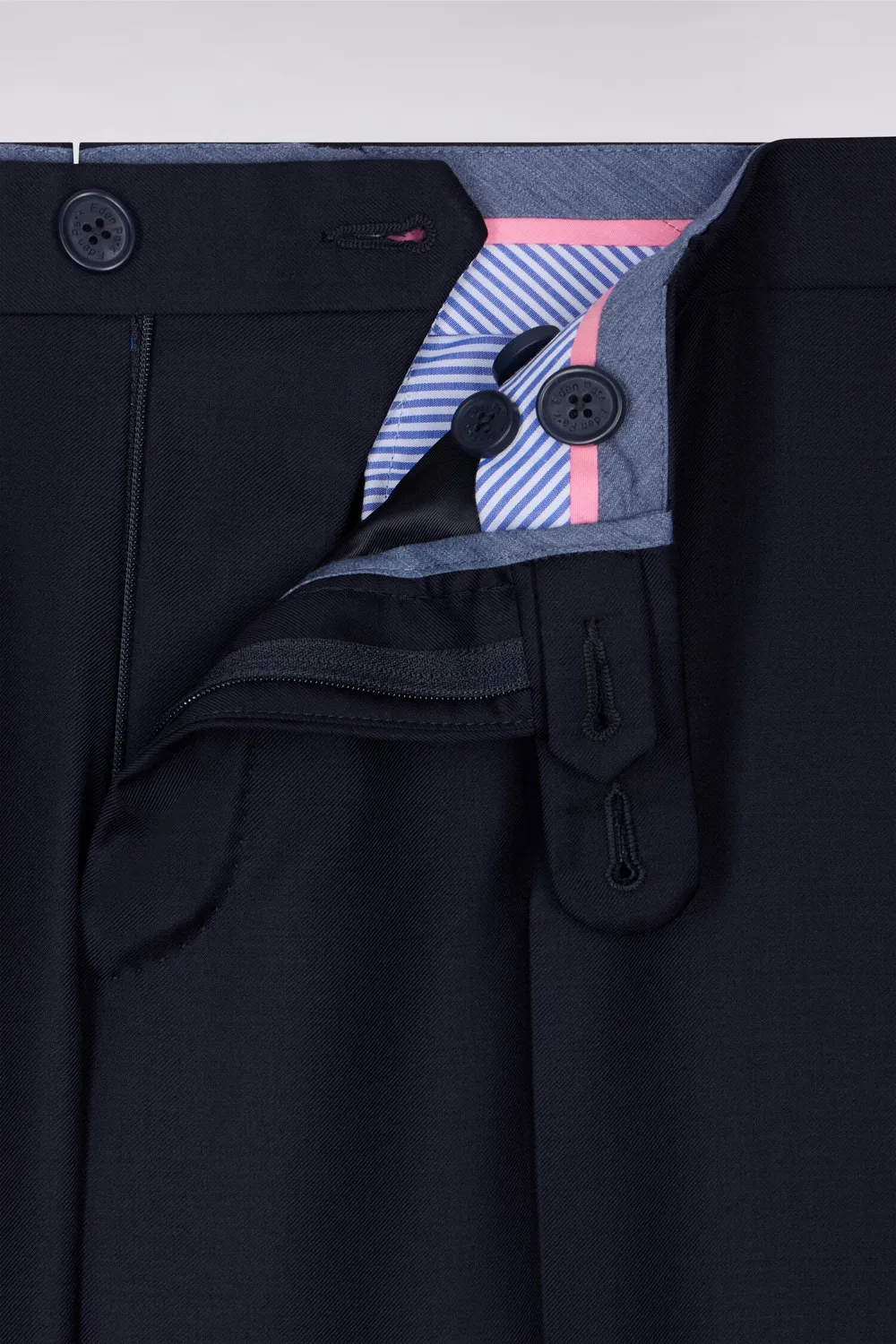 Eden Park PPPANPAE0010 pantalon laine bleu foncé slim plis