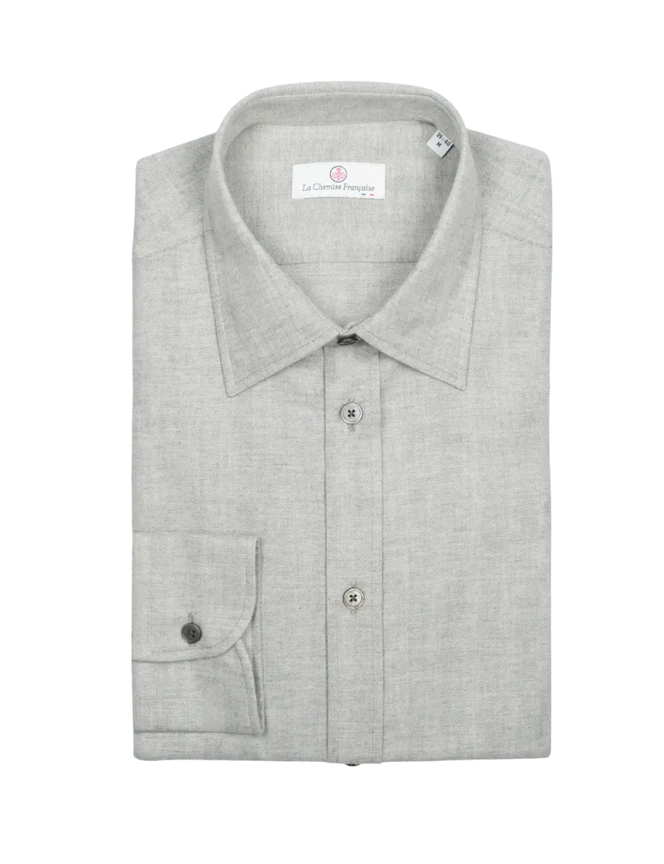 La Chemise Française Chevrons chemise flanelle gris