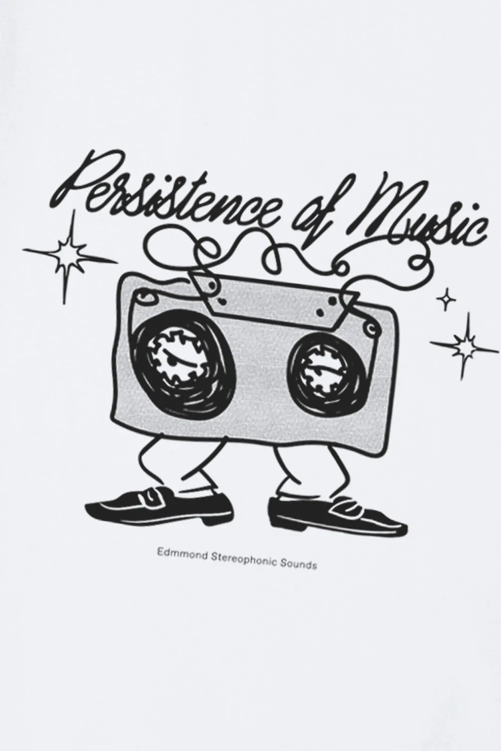 Edmmond Studios Persistence of Music t-shirt blanc cassette