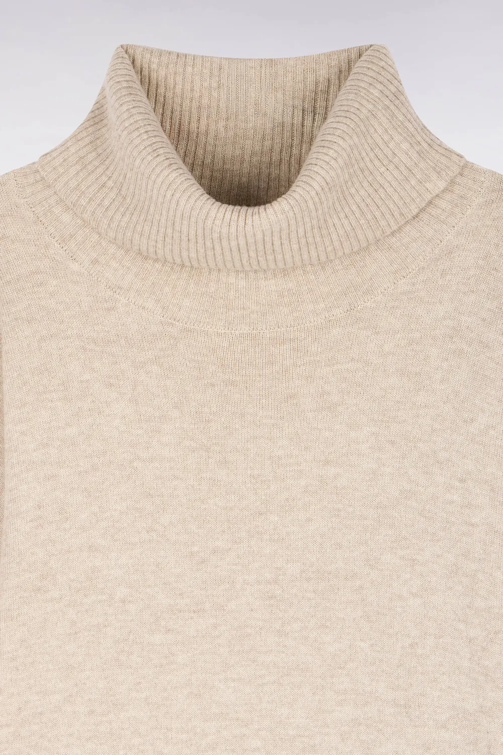 Eden Park pull col roulé beige cachemire femme