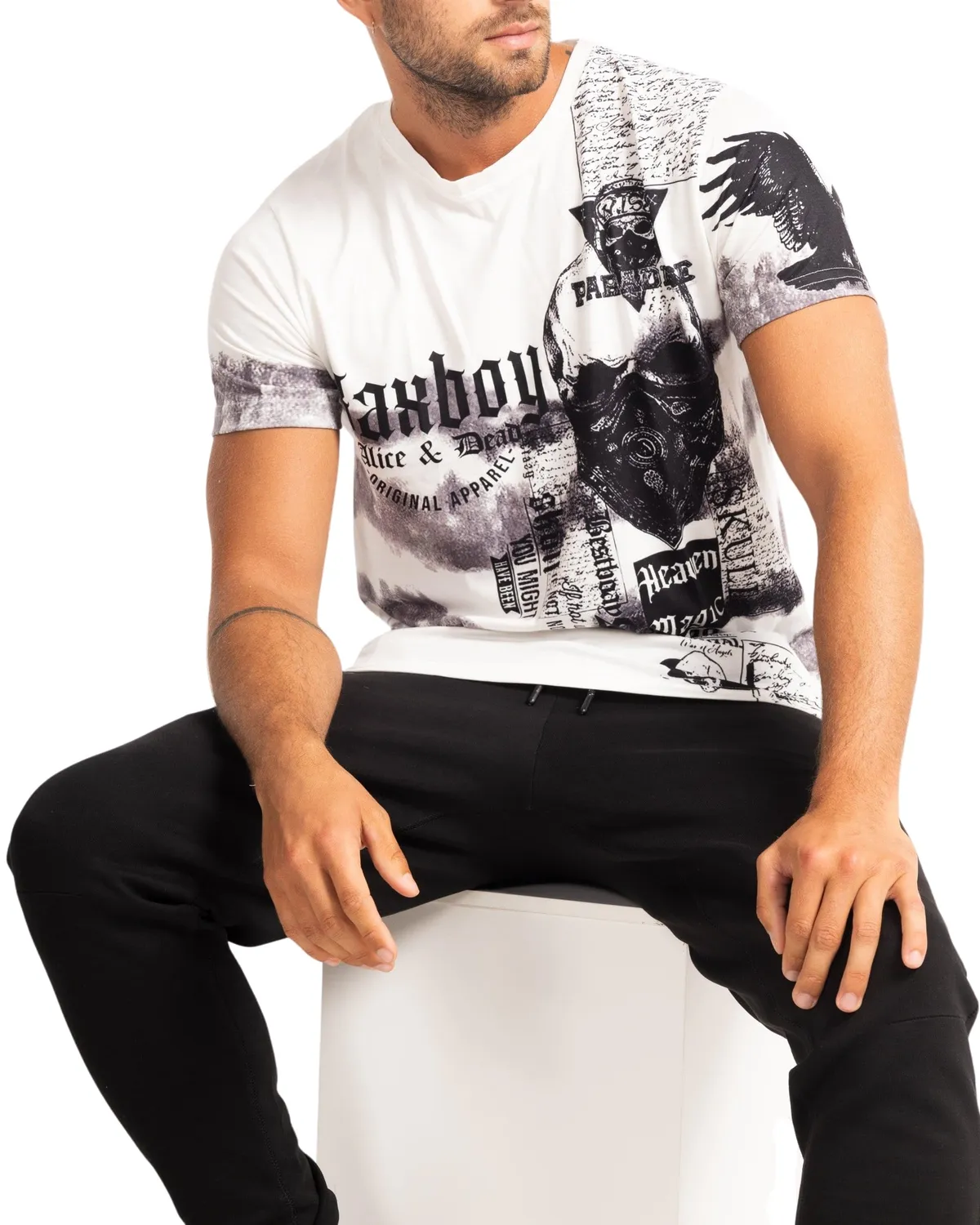 Subliminal Mode BX07 t-shirt homme délavé L