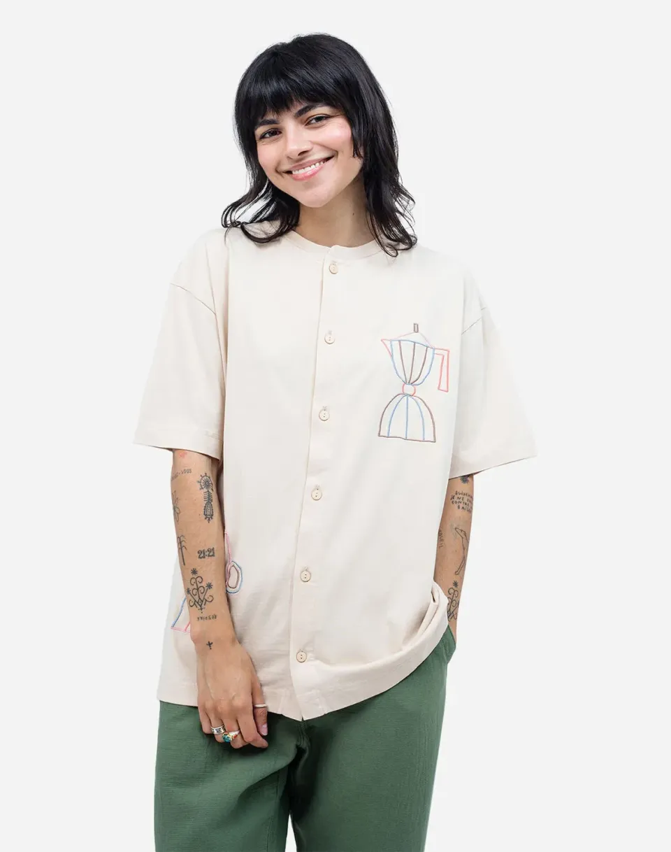 Olow Moka t-shirt ample crème coton bio